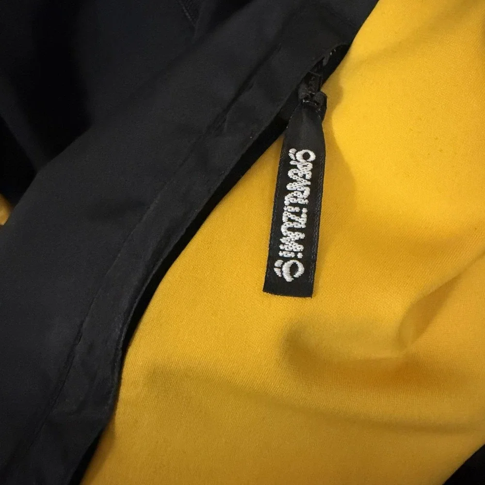 Pearl Izumi Cycling Jacket Black Yellow Reflective Full Zip Mens Small Fleece